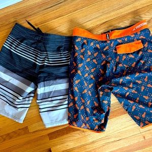 Two mens board shorts